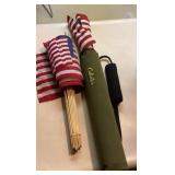 Large lot yard flags and Cabelaï¿½s case