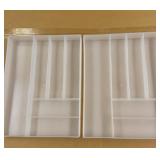 Two multi utensil plastic trays