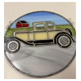 Stained glass car.  13 inch