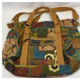 Vtg Fossil cloth fabric bag