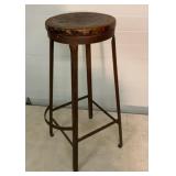 Old Industrial metal and wood stool