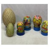 Vtg cardboard eggs.  Made in Germany.