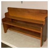 Three tier wall mount display shelves