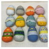 One dozen custom-made cloth eggs