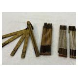 Lufkin wood rulers. Two full, two partial