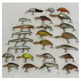 Large lot of vintage fishing lures. 24 total