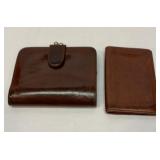 Vtg Coach brown leather wallet and cardholder