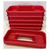 Six new work or craft storage trays