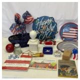 Group of patriotic, July 4th items,  S&P, etc