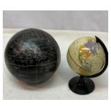 Two mini globes