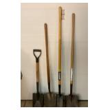 Four shovels
