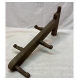 Antique wall mount pivoting towel rack