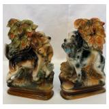 Two hunting dog figures. Possibly bookends.