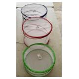 Three picnic food protectors.  Collapsible.