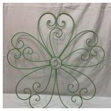 Green metal wall decor
