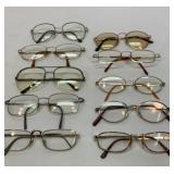 10 pairs of wire rim glasses
