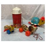 Vtg Fisher Price Tip Toe Turtle, Little Snoopy and