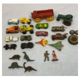 Variety of old toys. Not all in the best of shape