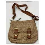 Jessica Simpson faux ostrich crossbody purse