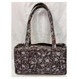 Harveyï¿½s chocolate floral medium woven tote