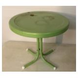 Vtg metal patio side table
