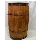 Antique nail keg barrel. 17 inches tall.