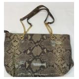 Michael Kors Jet Set python leather bag