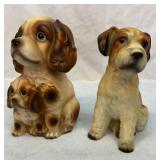 Dog planter and figure