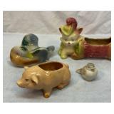 Ceramic planters and figures