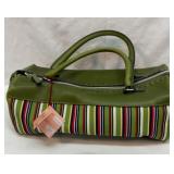 Matt & Nat Ibiza Stripes Lime vegan leather bag