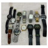 12 watches.  Mickey Mouse, Fossil, etc..