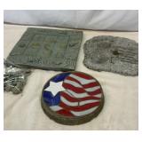 Outdoor stepping blocks and patio display