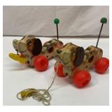 Two vtg. Fisher Price Little Snoopy pull toys