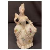 Vtg  Victorian woman hat pin holder or flower frog