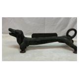 Old cast iron dachshund dog boot scraper