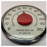 Vtg Anheuser Busch wall mount thermometer