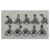 Bee and ladybug pewter tablecloth weights