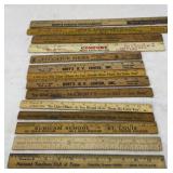 14 wood advertising rulers