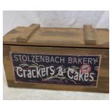 Vtg wood crackers box