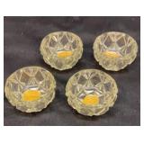 Four Bohemia glass salts