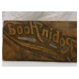 Antique Robin Hood brass printers block