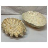 Two speckled ceramic bowls