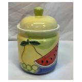 Fruit motif cookie jar