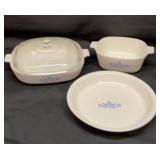 Corning ware blue corn flour random pieces