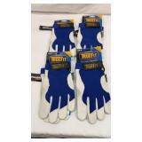 Four new pairs of work gloves. Size 2 XL.