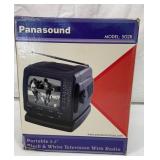 New portable 5.5 inch black/white TV with radio