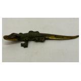 Brass alligator letter opener