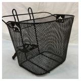 Metal bike basket attachment