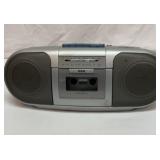 RCA stereo, radio, cassette recorder. Works