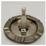 Bowling pin ashtray with lighter